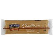 Delallo: Organic Pasta Capellini Whole Wheat No.1, 16 Oz