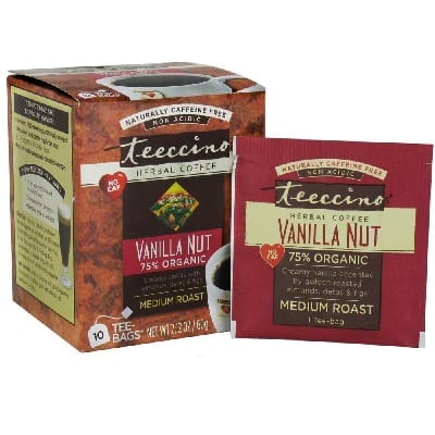 Teeccino Herbal Coffee Vanilla Nut - 10 Tea Bags - Case Of 6