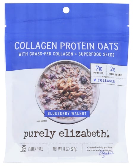 Purely Elizabeth: Collagen Oat Blubry Walnt, 8 Oz