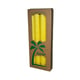 Aloha Bay Palm Tapers Yellow Candle Unscented (4 Candles)