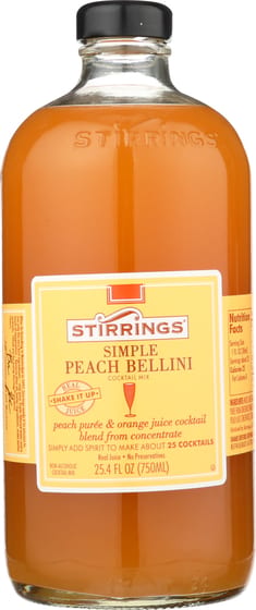 Stirrings: Peach Bellini Mix, 750 Ml