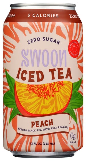 Swoon: Tea Peach Iced Zero Sugar, 12 Fo