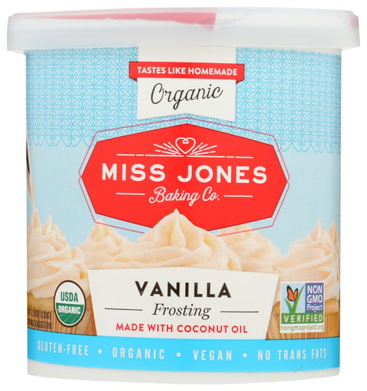 Miss Jones Baking Co: Frosting Vanilla Org, 11.29 Oz
