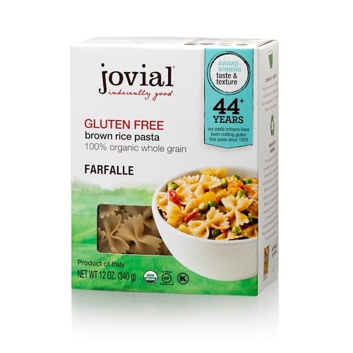 Jovial - Gluten Free Brown Rice Pasta - Farfalle - Case Of 12 - 12 Oz.