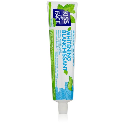Kiss My Face Toothpaste Whitening Fluoride Free Gel 4.5 Oz