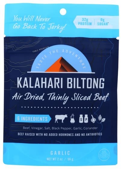Kalahari Biltong: Biltong Garlic, 2 Oz