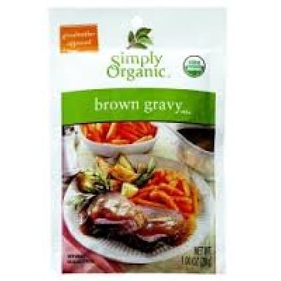Simply Organic Vegetarian Brown Gravy Seasoning Mix - Case Of 12 - 1 Oz.