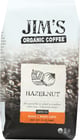 Jim's Organic Coffee: Hazelnut Ground, 12 Oz
