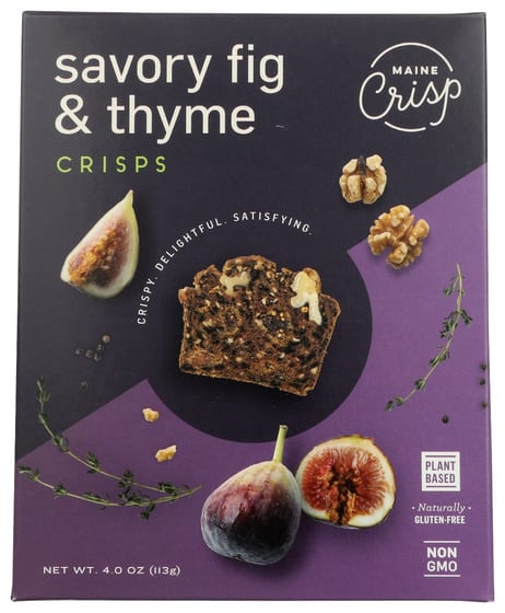 Maine Crisp: Crisps Savory Fig Thyme, 4 Oz