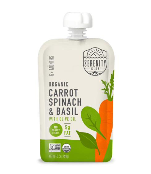 Serenity Kids: Pouch Organic Carrots Spinach, 3.5 Oz