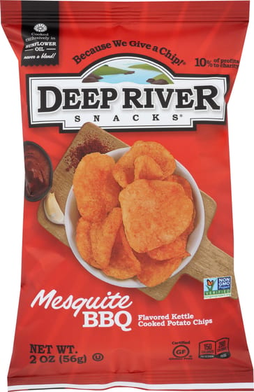 Deep River Kettle Cooked Potato Chips Mesquite Bbq, 2 Oz