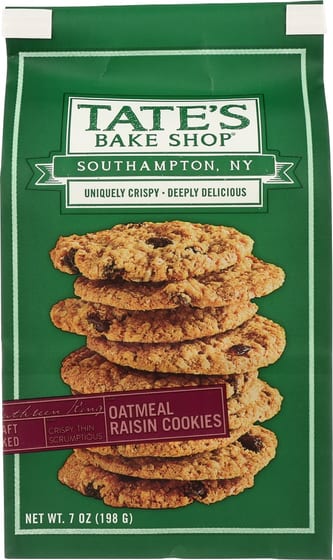 Tate's Bakeshop Oatmeal Raisin Cookies, 7 Oz