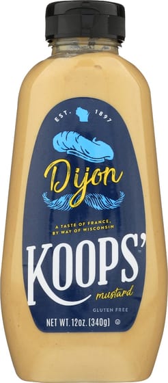 Koops: Mustard Sqz Dijon W Wht Wne, 12 Oz