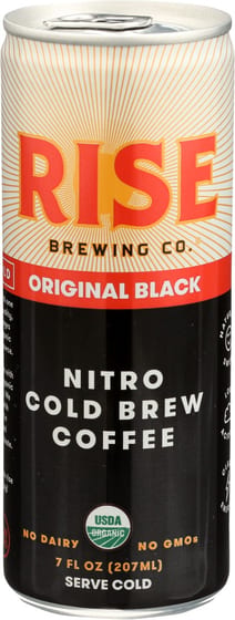 Rise Brewing Co: Nitro Cold Brew Coffee Original Black, 7 Fo