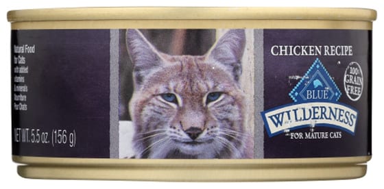 Blue Buffalo: Wilderness For Mature Cat Food Chicken Recipe, 5.50 Oz
