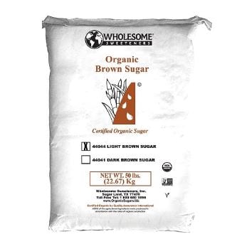 Wholesome: Sugar Brown Light Organic, 50 Lb