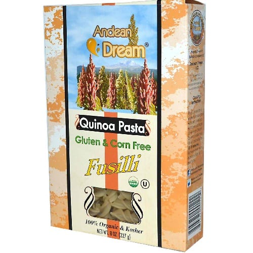 Andean Dream Gluten Free Organic Fusilli Quinoa Pasta - Case Of 12 - 8 Oz.