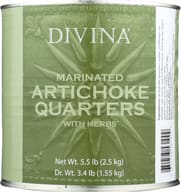 Divina: Marinated Artichoke Quarters With Herbs, 5.5 Lb