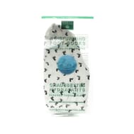 Earth Therapeutics Moisturizing Foot Sock White With Footprints (1 Pair)
