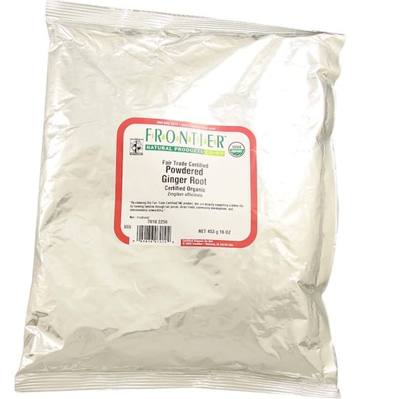 Frontier Herb Ginger Root Organic Fair Trade Certified Powder Ground - Single Bulk Item - 1lb