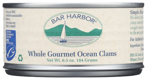 Bar Harbor: Clams Whole Canned, 6.5 Oz