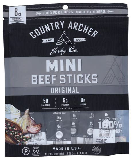Country Archer: Beef Stick Original Mini, 4 Oz