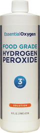 Essential Oxygen Hydrogen Peroxide 3% - Food Grade  - 16 Oz