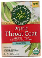 Traditional Medicinals: Tea Eucalyptus Thrt Coat, 16 Bg
