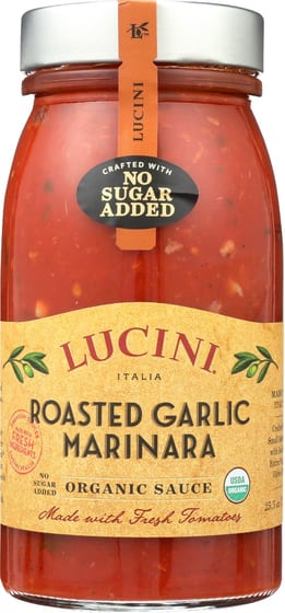 Lucini: Sauce Pasta Mrnra Garlic, 25.5 Oz