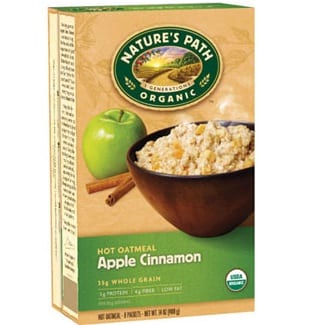 Nature's Path Hot Oatmeal - Apple Cinnamon - Case Of 6 - 14 Oz.