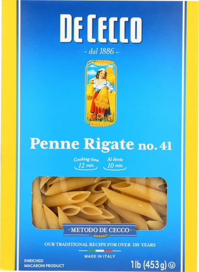 De Cecco: #41 Penne Rigate Pasta, 16 Oz