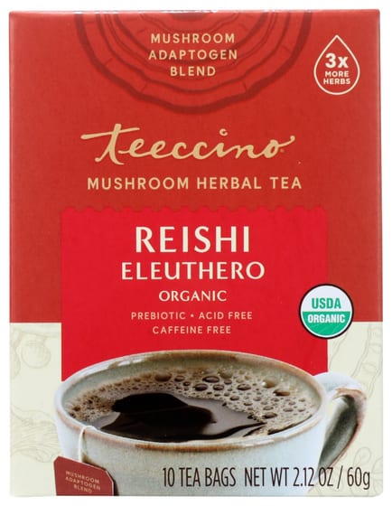 Teeccino: Tea Reishi Eleuthe Mushrm, 10 Ct