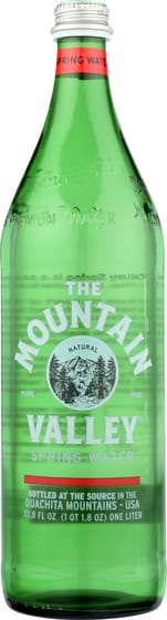 Mountain Valley Spring Water In Glass Bottle, 1 Liter