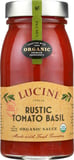 Lucini: Italia Tomato Sauce Rustic Basil, 25.5 Oz