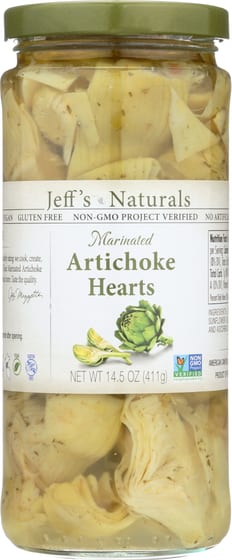 Jeffs Naturals Marinated Artichoke Hearts, 14.5 Fl Oz