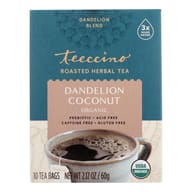 Teeccino Dandelion Coconut Organic Chicory Herbal Tea  - 1 Each - 10 Bag