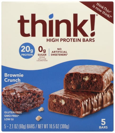Think!: Bar Brwnie Crnch Gf 5pc, 10.5 Oz