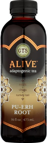Gts Living Foods: Alive Adaptogenic Tea Pu-erh Root, 16 Oz