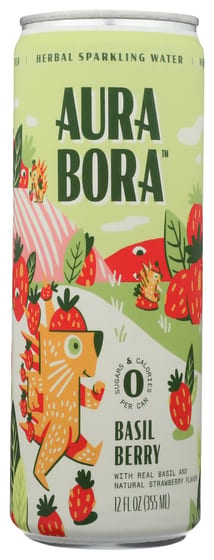 Aura Bora: Water Sprkl Basil Berry, 12 Fo