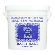 One With Nature Bath Salt, Dead Sea Bath Salts, Fragrance Free  - 1 Each - 5 Lb