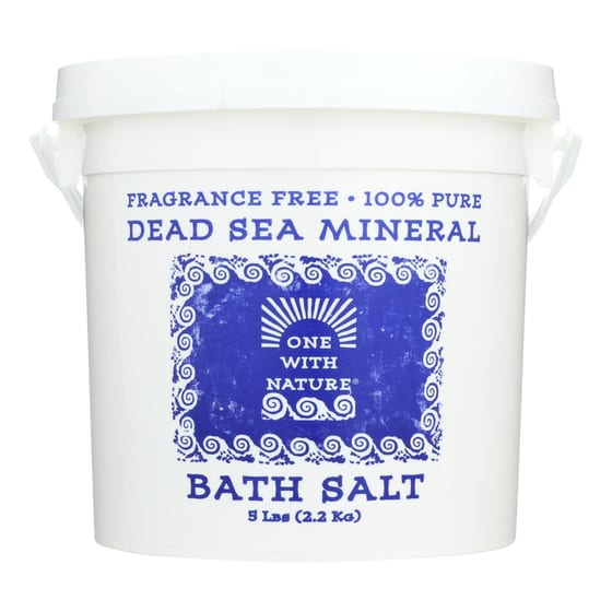 One With Nature Bath Salt, Dead Sea Bath Salts, Fragrance Free - 1 Each - 5 Lb
