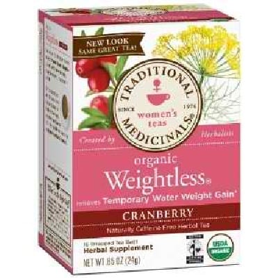 Traditional Medicinals Organic Weightless Cranberry Herbal Tea - 16 Tea Bags - Case Of 6