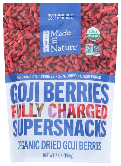 Made In Nature: Berries Goji Dried, 7 Oz