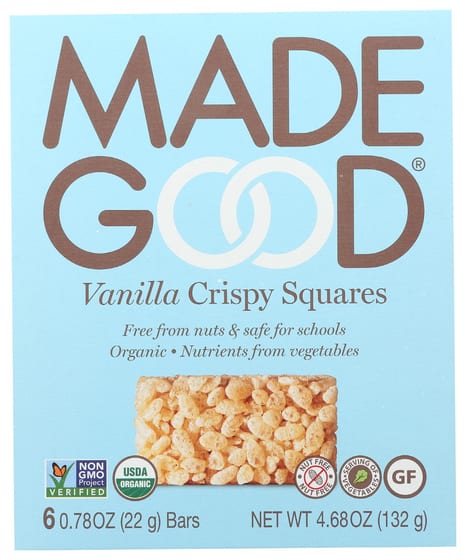 Madegood: Rice Crispy Vanilla Sq, 4.68 Oz