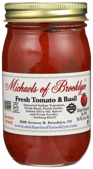 Michaels Of Brooklyn: Sauce Pasta Tomato Basil, 16 Oz