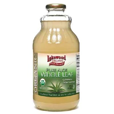 Lakewood Organic Aloe Juice - Whole Leaf - Fresh Pressed - With Lemon - 32 Oz