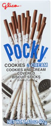 Glico Pocky Cookies & Cream Biscuit Sticks, 1.41 Oz