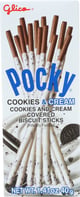Glico Pocky Cookies & Cream Biscuit Sticks, 1.41 Oz