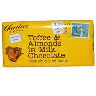 Chocolove Xoxox - Premium Chocolate Bar - Milk Chocolate - Toffee And Almonds - 3.2 Oz Bars - Case Of 12