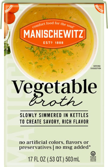 Manischewitz: Broth Vegtable Aseptic, 17 Fo